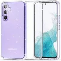 Tech-Protect FlexAir Hybrid case for Samsung Galaxy S23 FE - transparent and glittery