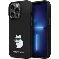 Karl Lagerfeld KLHCP14XSMHCNPK case for iPhone 14 Pro Max 6.7" - black Silicone  AND  Metal Pin