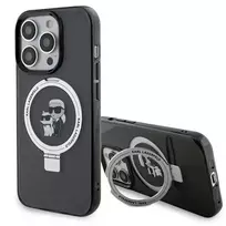 Karl Lagerfeld KLHMP13LHMRSKCK iPhone 13 Pro 6.1" black | black hard case with ring stand, Karl  AND  Choupette MagSafe