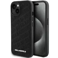 Karl Lagerfeld Quilted K Pattern Case for iPhone 15 Plus | 14 Plus - Black
