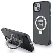 Karl Lagerfeld Ring Stand Karl MagSafe Case for iPhone 15 Plus | 14 Plus - Black