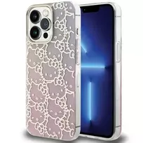 Hello Kitty IML Gradient Electrop Crowded Kitty Head Case for iPhone 15 Pro - Pink