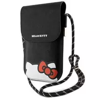 Hello Kitty Leather Kitty Cord Bag - Black