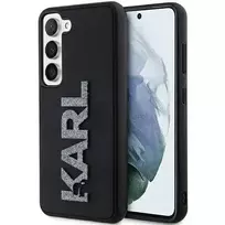 Karl Lagerfeld 3D Rubber Glitter Logo Case for Samsung Galaxy S23+ - Black