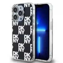 DKNY IML Checkered Mono Pattern Case for iPhone 15 Pro - Black