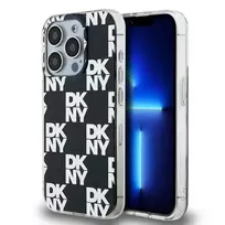 DKNY IML Checkered Mono Pattern Case for iPhone 15 Pro Max - Black