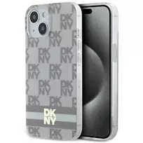 DKNY IML Checkered Mono Pattern  AND  Printed Stripes MagSafe Case for iPhone 15 Plus | 14 Plus - Beige