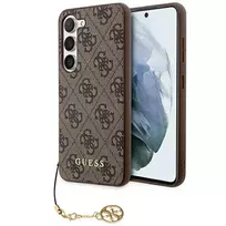 GUESS 4G Charms Collection case for Samsung Galaxy A35 - brown