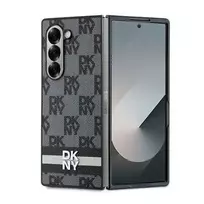 DKNY Checkered Stripe Pattern Case for Samsung Galaxy Z Fold 6 - Black