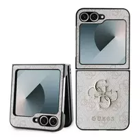 GUESS Leather 4G Metal Logo Case for Samsung Galaxy Z Flip 6 - Pink