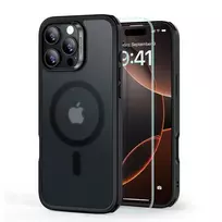ESR Classic Hybrid Halolock MagSafe Case Set + Tempered Glass Screen Protector for iPhone 16 Pro Max — Semi-Transparent with Black Frame