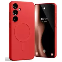 Mercury MagSafe Semi-Silicone Case for Samsung Galaxy S24 FE S721, red
