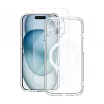 Vmax mag case + 2.5D premium glass screen protector for iPhone 15 Plus 6.7"