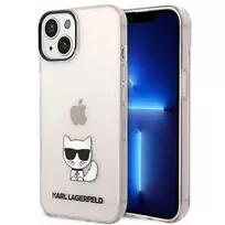 Karl Lagerfeld KLHCP14MCTTRI iPhone 14 Plus | 15 Plus 6.7" hard case pink | transparent Choupette Body