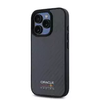 Red Bull black shiny logo phone case for iPhone 16 Pro Max, black, with MagSafe support