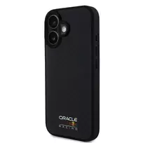 Red Bull black shiny logo phone case for iPhone 16, black, with MagSafe support