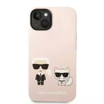 Karl Lagerfeld choupette Liquid Silicone Phone Case for iPhone 14 Plus, pink