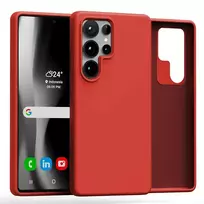 Mercury Silicone Phone Case for Samsung Galaxy S25 Ultra, red