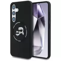 Karl Lagerfeld silicone phone case for Samsung Galaxy S25 Plus, black