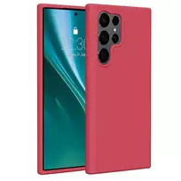 Etteri Silicone phone case for Samsung Galaxy S23 Ultra, raspberry