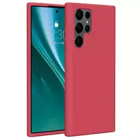 Etteri Silicone phone case for Samsung Galaxy S22 Ultra, raspberry