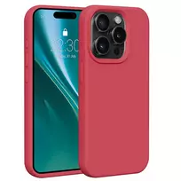 Etteri Silicone phone case for iPhone 15 Pro 6.1, raspberry