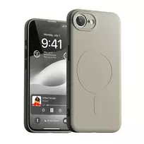 Mercury Semi-Silicone phone case for iPhone 16e in stone with MagSafe