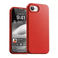 Mercury Silicone phone case for iPhone 16e, red