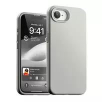 Mercury Silicone phone case for iPhone 16e, gray