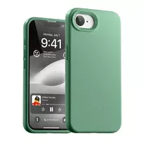 Mercury Silicone phone case for iPhone 16, green
