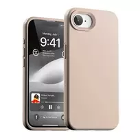 Mercury Silicone phone case for iPhone 16 in pink sand