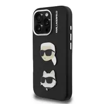 Karl Lagerfeld Grained PU phone case for iPhone 16 Pro Max, Black