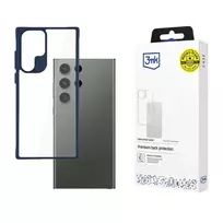 3MK Satin Armor Case+ Blue for Samsung Galaxy S24 Ultra - clear