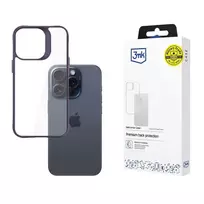 3MK Satin Armor Case+ Purple for Apple iPhone 15 Pro - Transparent
