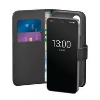 PURO Booklet Case with Flip and Wallet for Samsung Galaxy S25 - Black