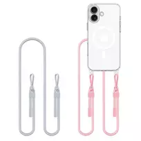 Tech-Protect FLEXAIR CHAIN MAGSAFE IPHONE 16 GREY  AND  PINK