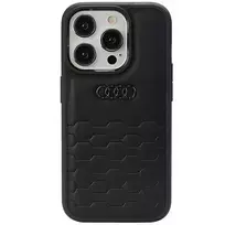 Audi GT Synthetic Leather Case for iPhone 15 Pro - Black