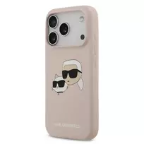 Karl Lagerfeld Liquid Silicone Double-Head MagSafe Case for iPhone 17 Pro, Pink