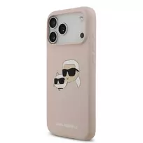 Karl Lagerfeld Liquid Silicone Double-Head MagSafe Case for iPhone 17 Pro Max, Pink