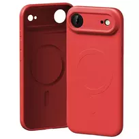 Mercury Semi-Silicone phone case with MagSafe support for iPhone 17 Air in red
