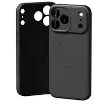 Mercury Semi-Silicone phone case with MagSafe support for iPhone 17 Pro Max, black