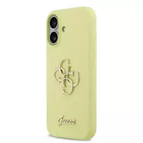 GUESS Liquid Silicone Case for iPhone 17, yellow