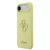 GUESS Liquid Silicone Phone Case for iPhone 17 Air, yellow