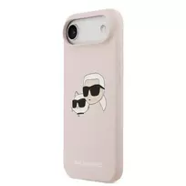 Karl Lagerfeld Liquid Silicone Double-Head Phone Case with MagSafe Support for iPhone 17 Air, Pink