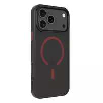 Tactical MagForce Hyperstealth 2.0 phone case with MagSafe support for iPhone 17 Pro Max, black-red-black-red