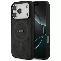 GUESS 4G Ring Classic Logo phone case with MagSafe support for iPhone 17 Pro, black
