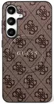 GUESS Etui 4G Ring Classic Logo MagSafe for Samsung Galaxy S25 FE, brown