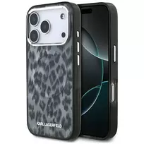 Karl Lagerfeld IML Leopard Pattern MagSafe Case for iPhone 17 Pro, black
