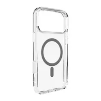 PURO Lite Mag TPU+PC Case Compatible with MagSafe for iPhone 17 Pro - Transparent with Gray Ring