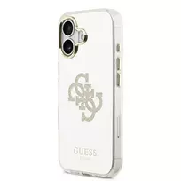 GUESS PC|TPU Mirror 4G Glitter Logo MagSafe Case for iPhone 17 in Gold